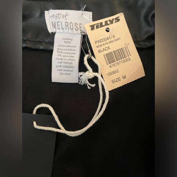 NWT West of Melrose Faux Leather Skirt M - Picture 5 of 5